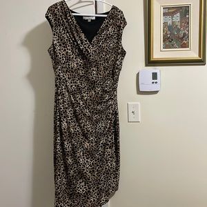 Evan Picone Leopard Print Dress 14
